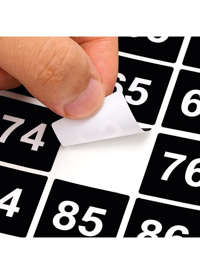 AIEX 10 Sheets Number Stickers 5 Sets Of 1-100 Vinyl Square Number Sticker Waterproof Labels For Sorting Organizing Storage Boxes Lockers Indoor Outdoor Office School Supplies (Black, 1Inch) - Image 4