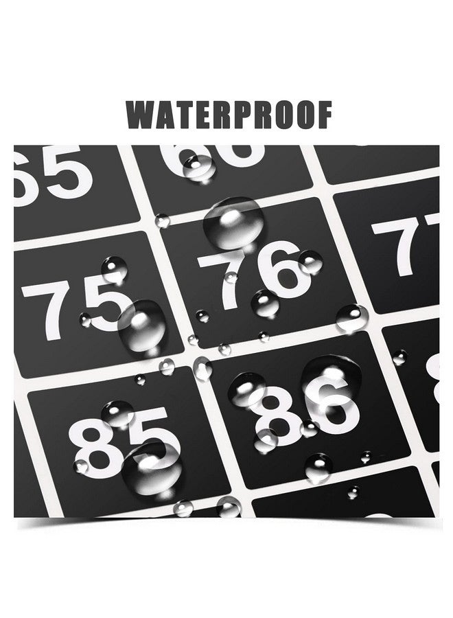 AIEX 10 Sheets Number Stickers 5 Sets Of 1-100 Vinyl Square Number Sticker Waterproof Labels For Sorting Organizing Storage Boxes Lockers Indoor Outdoor Office School Supplies (Black, 1Inch) - Image 3