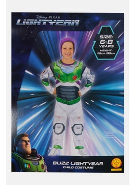 Buzz Lightyear Toy Story 4 Deluxe Boys Costume 6-8 Years, White Combo