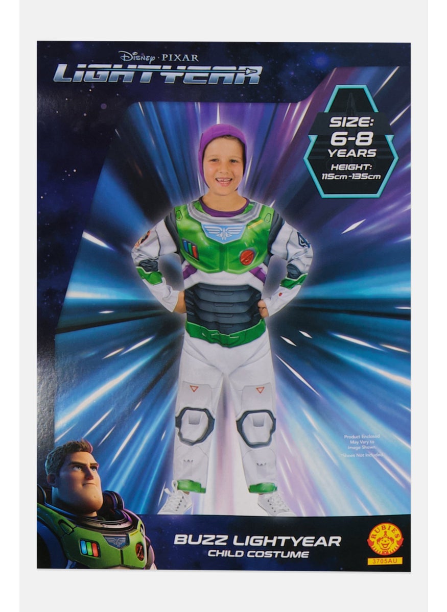 Disney Pixar - Buzz Lightyear Toy Story 4 Deluxe Boys Costume 6-8 Years, White Combo - Image 1