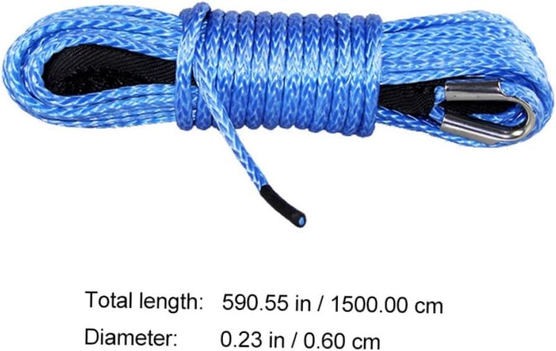 Heavy Duty Nylon Car Trailer Rope Electric Winch Tow Strap for Vehicle Towing, Sturdy Blue Nylon Tow Rope Suitable for Trucks and Suvs - Image 5