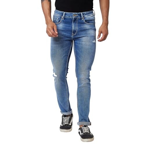 Spykar Men's Rover Regular Fit Mid-Rise Casual Jeans Light Blue - Image 1