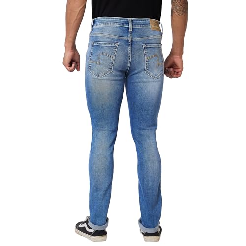 Spykar Men's Rover Regular Fit Mid-Rise Casual Jeans Light Blue - Image 3