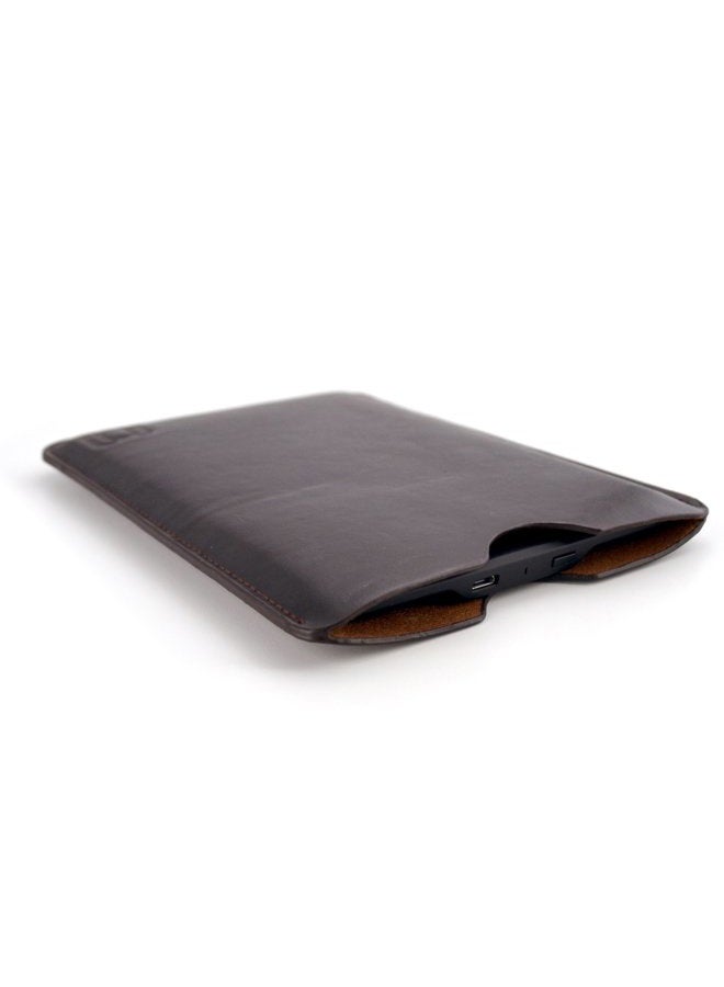 Dockem Executive Sleeve for Kindle Paperwhite, Kindle 6" E ink Display, Kindle Voyage; Slim, Simple, and Professional Case: Microfiber Felt Lined Basic Synthetic Leather Protective Cover [Dark Brown] - Image 3