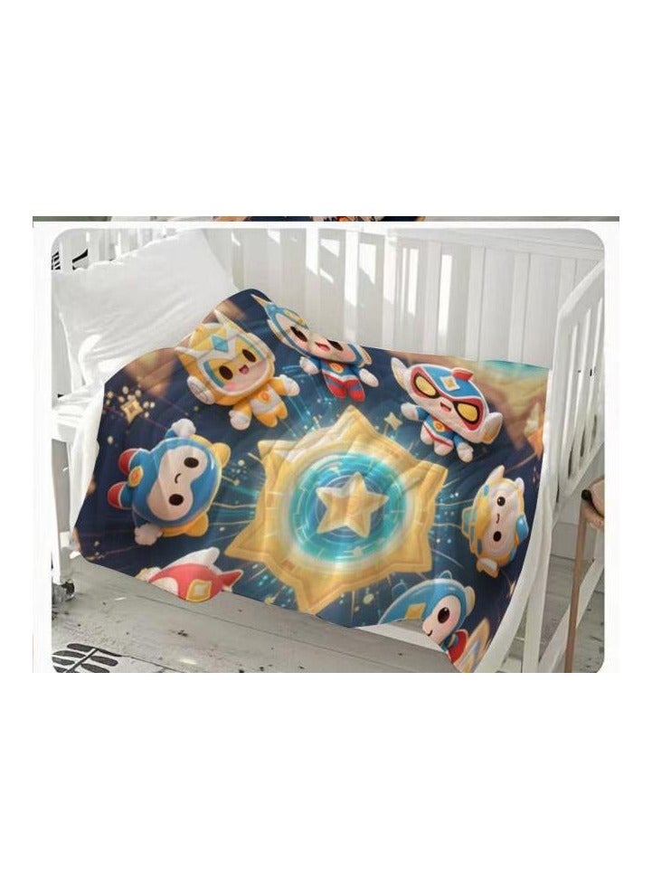 عام بطانية رقيقة من الفانيلا (دافئة ومريحة، ومناسبة للنوم واستخدام الألعاب وإزالة الغبار ومقاومة للرمل) 150 سم * 200 سم - 381 - Image 3