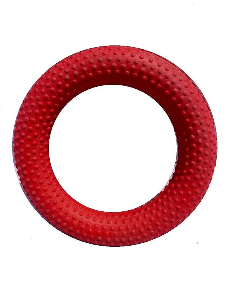 Rubber Dotted Tennikoit Ring 6 Inches Diameter red Color, Kids Playing, Tennis Ring, Rubber Frisbee (Pack of 1)