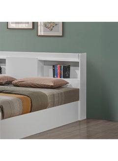 DANUBE HOME Supreme 200x200 Super King Bed – Modern Wooden Bed Frame with Headboard, Spacious Design for Master Bedroom, Durable Build-White  - Image 3