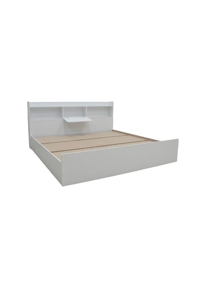 Supreme 200x200 Super King Bed – Modern Wooden Bed Frame with Headboard, Spacious Design for Master Bedroom, Durable Build-White
