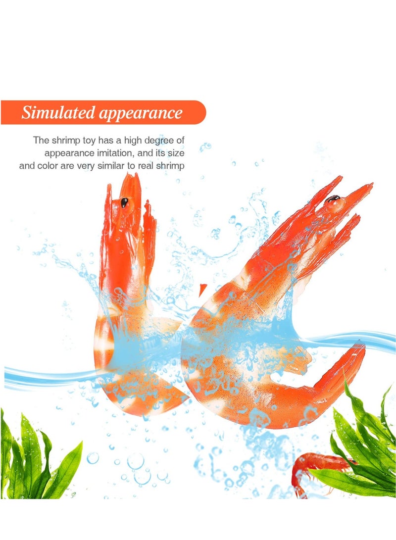 KASTWAVE 10 Pack Artificial Shrimps Model, Red Simulated Fake Shrimps Model, Suitable for Home Kitchen Party Props Decoration - Image 3