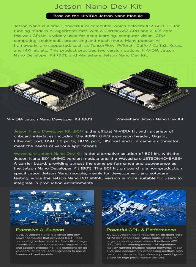 Waveshare JetBot AI Kit Accessories Add-ons for Jetson Nano to Build JetBot (Doesn't Support Nano 2GB) - Image 5