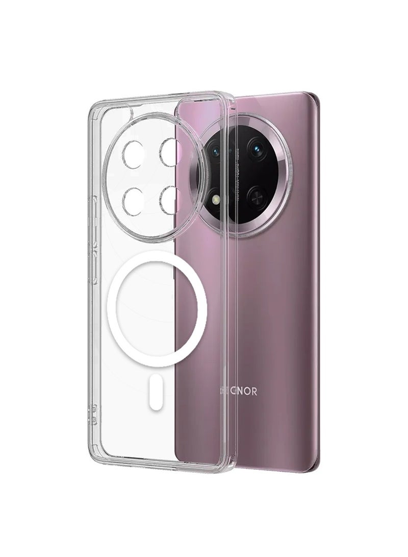 Techie Honor X9c / X60 5G Clear Case with MagSafe – Slim, Anti-Yellowing Cover with Camera Lens Protection, Magnetic Holder Compatible - Image 1