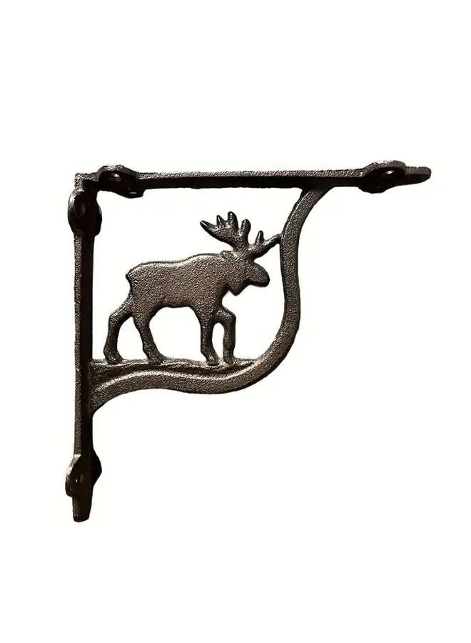 Cast Iron Deer Shaped Shelf Bracket 7.2x7.09 Inch Wall Mounted Floating Shelf Support - Image 2