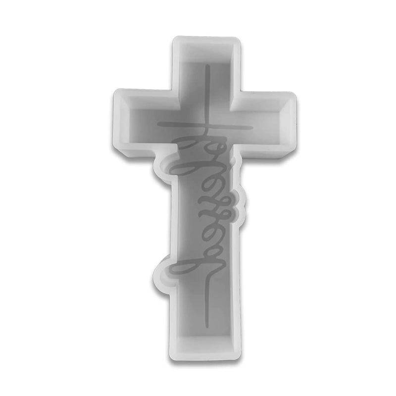 Duawenki Cross shape Car Freshie Silicone Mold for Making Soap Aroma Beads Car Freshie Pendant Candle ResinC
