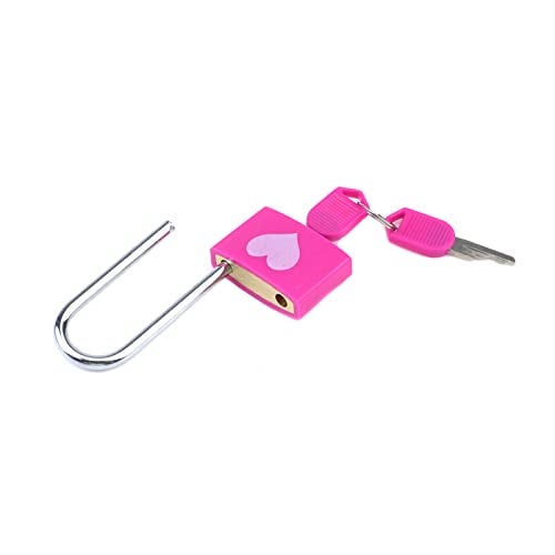 Dnyta 2 Packs Keyed Padlocks Long Shackle Padlock with Keys Cute Padlock Decorative Locks -Pink - Image 4