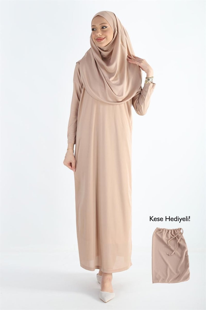 Plistre 2133_One Piece Non-Slip Headscarf Prayer Hijab Dress  - Image 1
