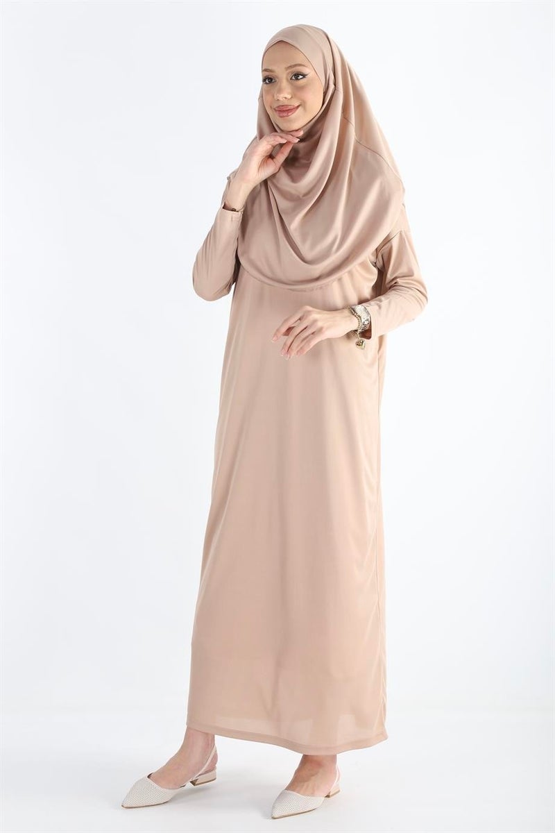 Plistre 2133_One Piece Non-Slip Headscarf Prayer Hijab Dress  - Image 3