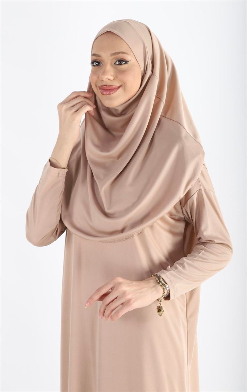 Plistre 2133_One Piece Non-Slip Headscarf Prayer Hijab Dress  - Image 4