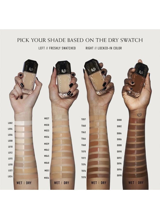 Kat Von D KVD Beauty Good Apple Non-Comedogenic Full-Coverage Serum Foundation Tan 066 - Image 3