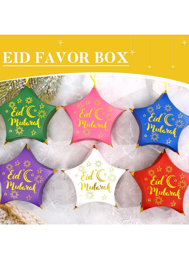 Y&D 120 PCS Eid Mubarak Candy Star Shaped Ramadan Box Muslim Ramadan Gift Bags Eid Mubarak Party Favors Decorations Paper Ramadan Treat Boxes Eid Favor Box For Eid Party Supplies - Image 3