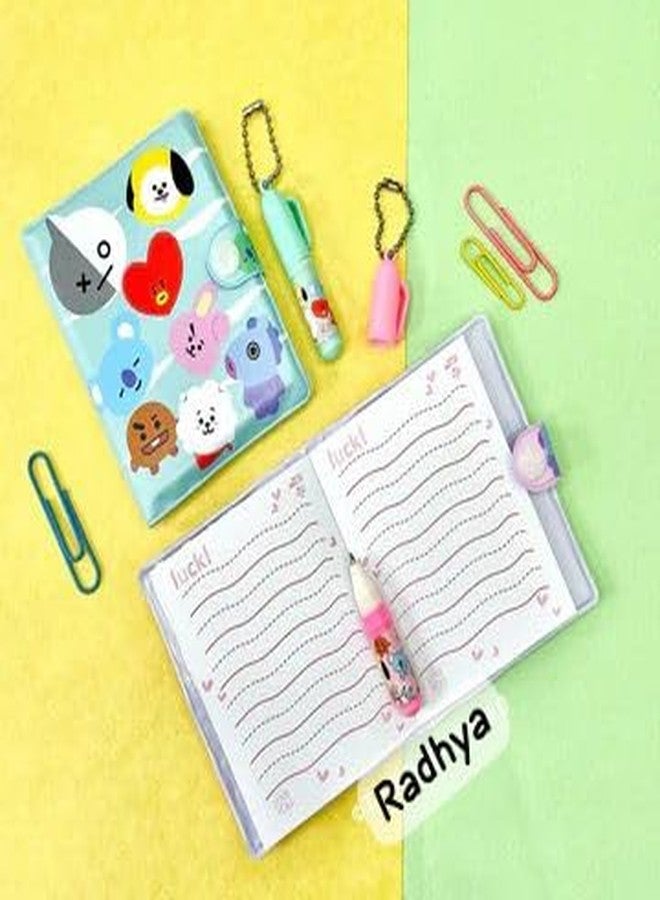 Radhya Accessories BTS Theme Mini Diary with mini ballpoint Pen -To Do List Notebook Small portable Writing Pad cute Small daily journal book for girls, boys, kids, Birthday gift (Pack of 2) - Image 3