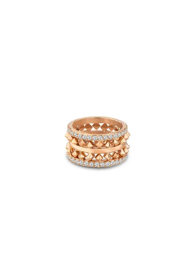 POLICE Ulua Rose Gold Ring with Crystals for Women's 52MM