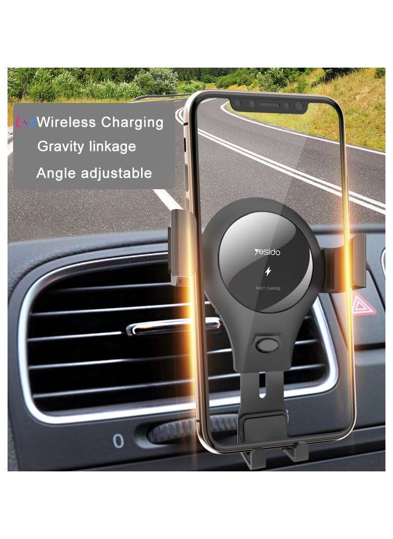 Yesido YESIDO C45 Wireless Charger Holder for the car (Black)  - Image 2
