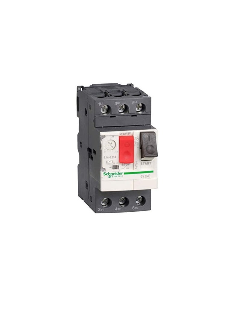 Schneider Electric - Schneider Electric TeSys GV2ME10 On/Off Motor Circuit Breaker- Thermal Magnetic and Screw Clamp Terminals for AC (3P, 4-6.3 A) - Image 1