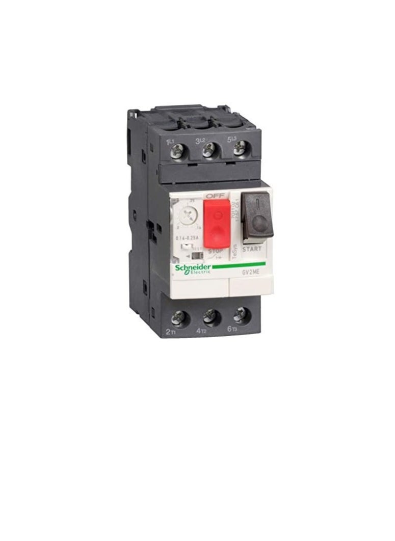 Schneider Electric - Schneider Electric TeSys GV2ME10 On/Off Motor Circuit Breaker- Thermal Magnetic and Screw Clamp Terminals for AC (3P, 4-6.3 A) - Image 1