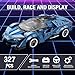 HIGH GODO MOC Racing Sports Car Building Blocks Set Technique and Engineering Super Vehicle Building KitsCool Simulation Supercar Model Gifts for Car Lovers 327 Pieces - Image 2
