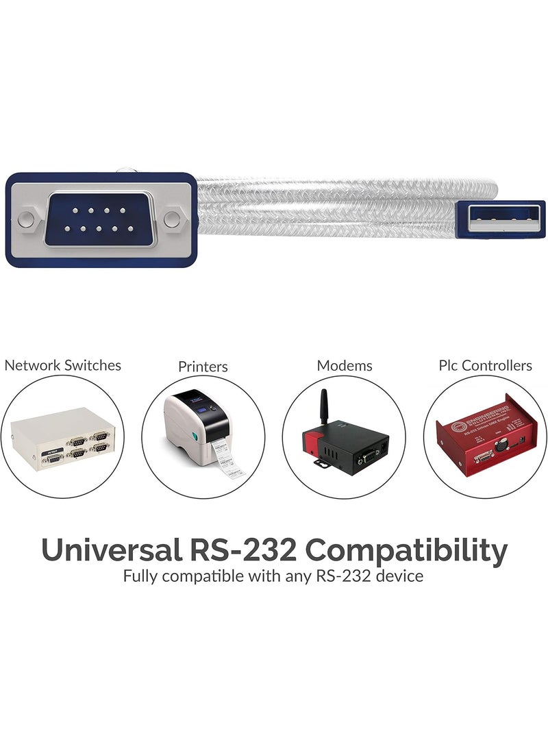 SABRENT SABRENT Universal Laptop Docking Station  USB 20 to Serial 9Pin DB9 RS232 Converter Cable  - Image 5