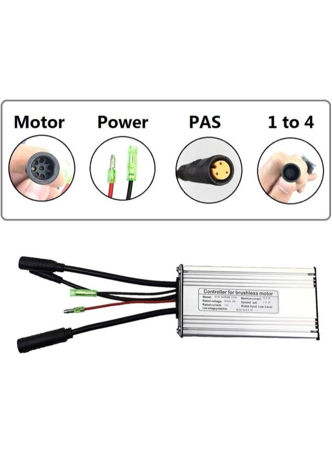 Premium E-Bike Brushless Controller 36V/48V 500W 750W Motor Aluminium Alloy Shell Controller Electric Bicycle Conversion Refit Components Parts  - Image 2