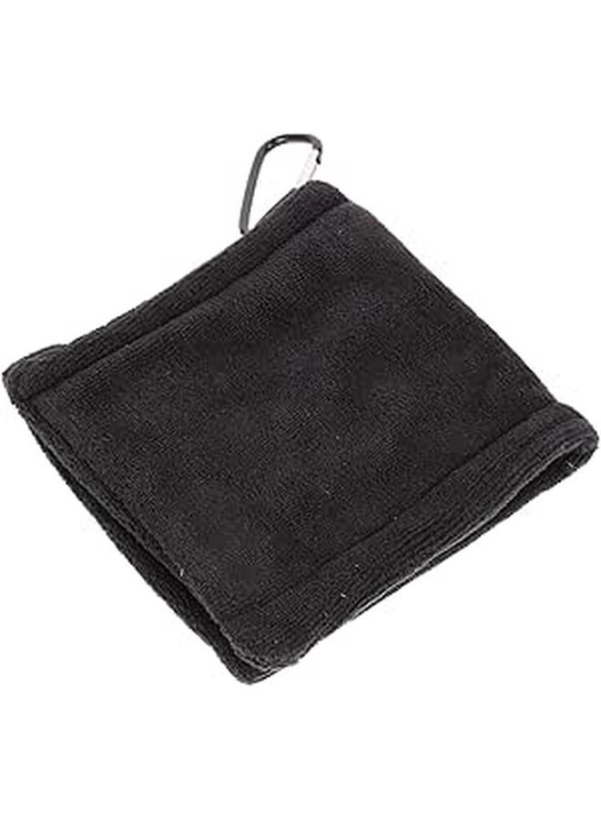 Microfiber Golf Towel Portable Breathable Lightweight Black For Sports Equipment - Image 1