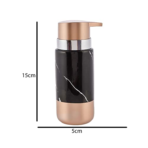 TAGROCK Ceramic Liquid Soap Dispenser Pump for Shampoo, Sanitizers & Liquid Handwash, Ideal for - Home & Kitchen/Bathroom - 250ml, Pack of 1 (Black) - Image 3