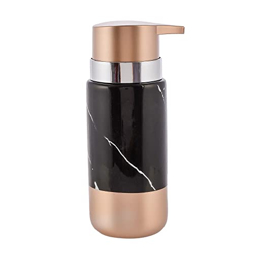 TAGROCK Ceramic Liquid Soap Dispenser Pump for Shampoo, Sanitizers & Liquid Handwash, Ideal for - Home & Kitchen/Bathroom - 250ml, Pack of 1 (Black) - Image 1