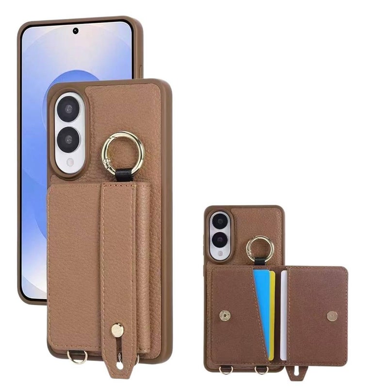 Protective Case | Leather Texture | Card Holder | Shockproof Cover for Samsung Galaxy S22 - Image 5