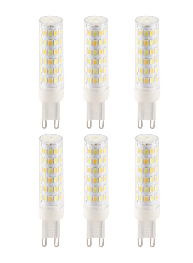 6PCS 77LED G9 Light Bulb 9W Small Ceiling Lamp Bulb 3 Light Color Wall Lamp Bulb for Home - Image 1