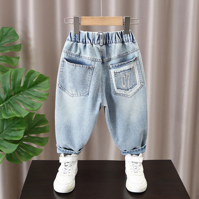 Boys' Jeans Spring Children'S Pants Boys' Casual Pants Toddler Long Pants Stylish Trendy - Image 2