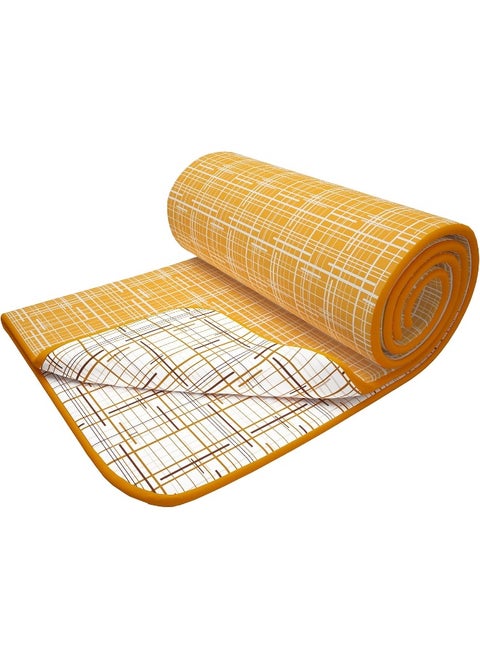 Dohar Single Bed Cotton, Blanket for Winter,100% Cotton Reversible Light Weight Dohar Single, 144 X 220 CM - Yellow And White