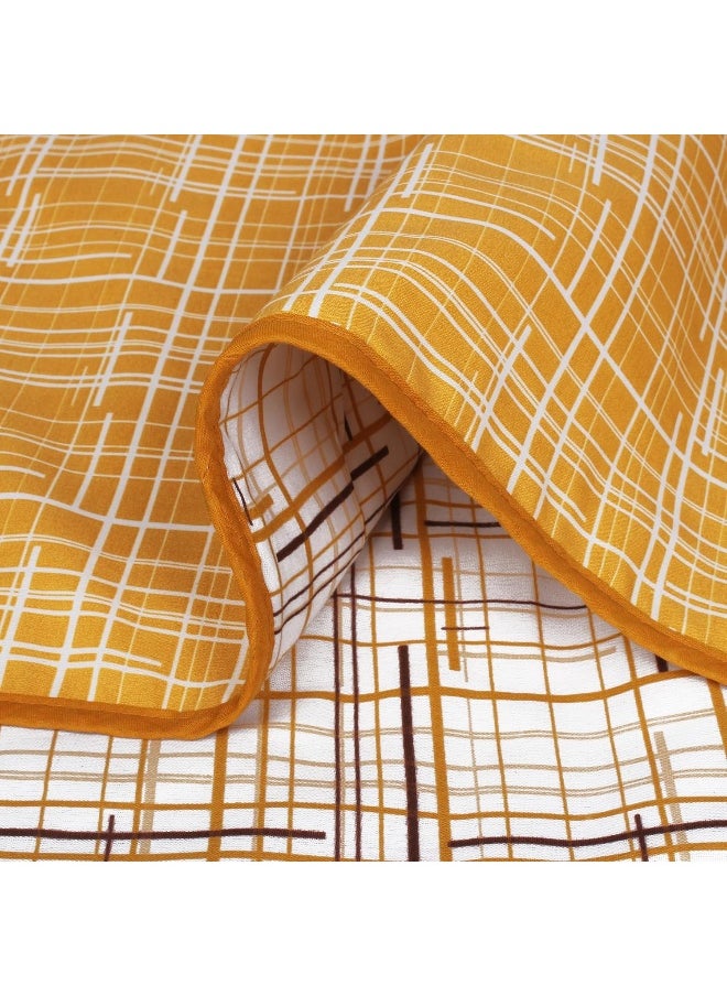 Story@Home - Dohar Single Bed Cotton, Blanket for Winter,100% Cotton Reversible Light Weight Dohar Single, 144 X 220 CM - Yellow And White - Image 1