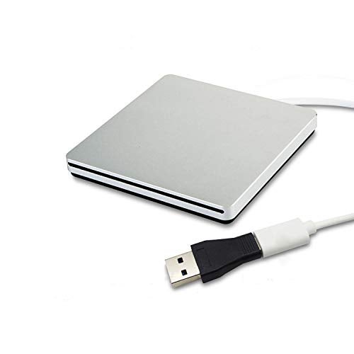 Juanery External DVD Drive，USB 3.0 Portable CD/DVD +/-RW Drive/DVD Player for PC Computer USB-C/Type-c Slim DVD/CD ROM Rewriter Burner Compatible with The Latest MacBook pro/MacBook/dell Laptop etc - Image 1