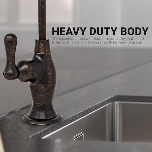 Metpure Non-airgap NSF Certified RO Faucet Reverse Osmosis Drinking Water Filtration System Water Dispenser Spout (Venetian Bronze). Vase Style with Faucet Wrench. - Image 3