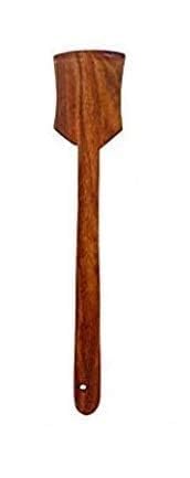 Woodilla Wooden Spatula for Cooking | Non-Toxic Handmade Palta for Dosa, Roti & Chapati | Wooden Turner/Flip Spatula for Non-Stick Cookware | Kitchen Cooking Tool - Image 3