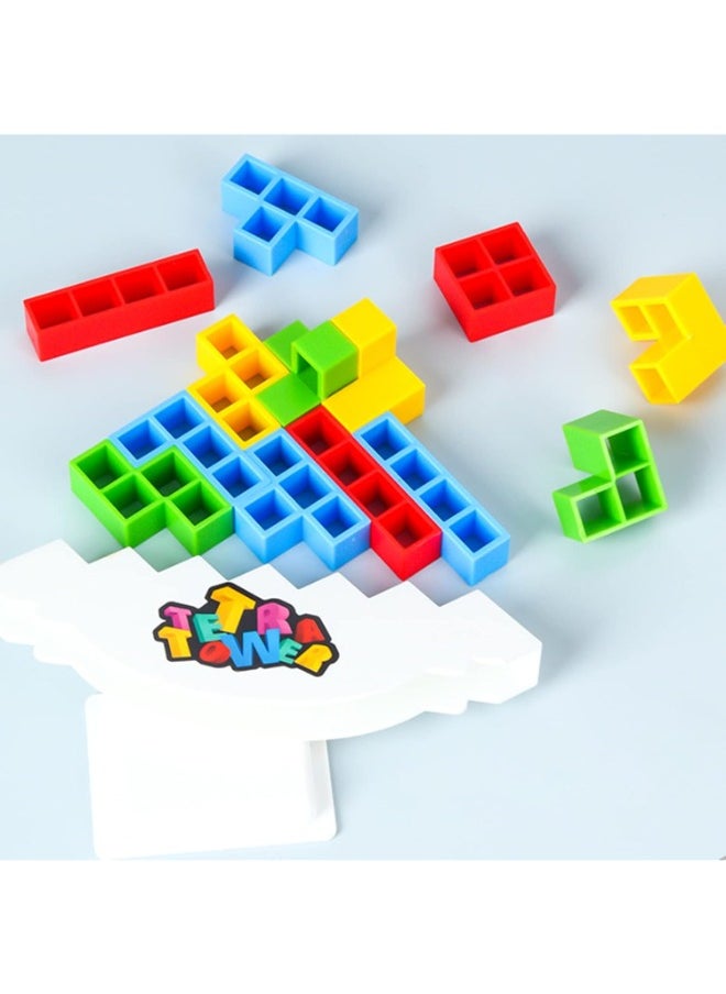 TOY GARDEN 48 Pcs Tetra Tower Balance Stacking Blocks Game, Board Games for 2 Players+ Family Games, Parties, Travel, Kids & Adults Team Building Blocks Toy  - Image 3