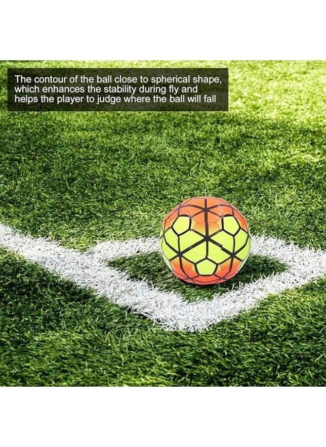 HALAMODO - Soccer Ball, Training Football for Kids and Adults, Inflatable PU Leather Football, Sports Ball Equipment, for Boys Grils Outdoor Activity - Image 1