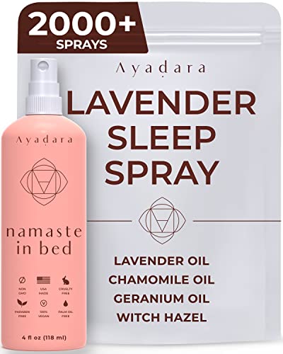 AYADARA Ayadara Namaste Bed Linen Mist Lavender Pillow Spray for Calm Sleep 2000 Uses