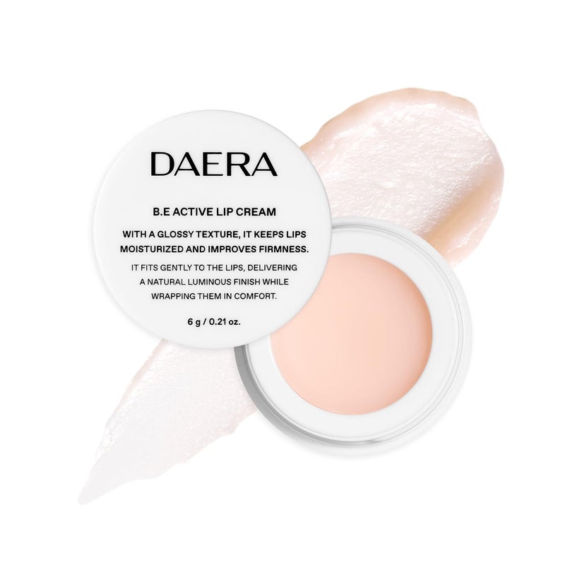 Daera B.E Active Lip Cream 6g, Hydrating, Moisturizing & Plumping Korean Overnight Sleeping Mask for Dry Lips, Glossy Finish, Natural Ingredients, Non-Irritating, Gentle for Sensitive Skin - Image 1