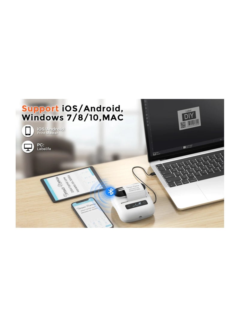 phomemo M220 Label Maker Label Printer Bluetooth Thermal Sticker Printer For Barcode  Organizing  Mailing Small Business Storage Compatible With PhonePCs Support - Image 2