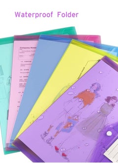 Royee 10 Piece Plastic A4 File Envelopes Clear Document bag Folders for Home Work Office Organization  - Image 3