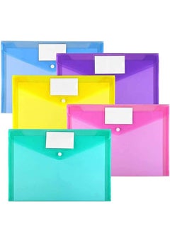 Royee 10 Piece Plastic A4 File Envelopes Clear Document bag Folders for Home Work Office Organization  - Image 2