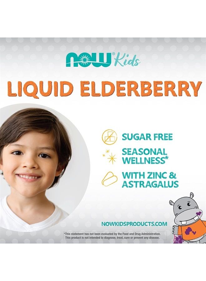 now Supplements, Liquid Elderberry for Kids with Zinc and Astragalus, Immune Support*, 8-Ounce, packaging may vary - Image 4